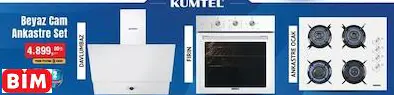 KUMTEL BEYAZ CAM ANKASTRE SET